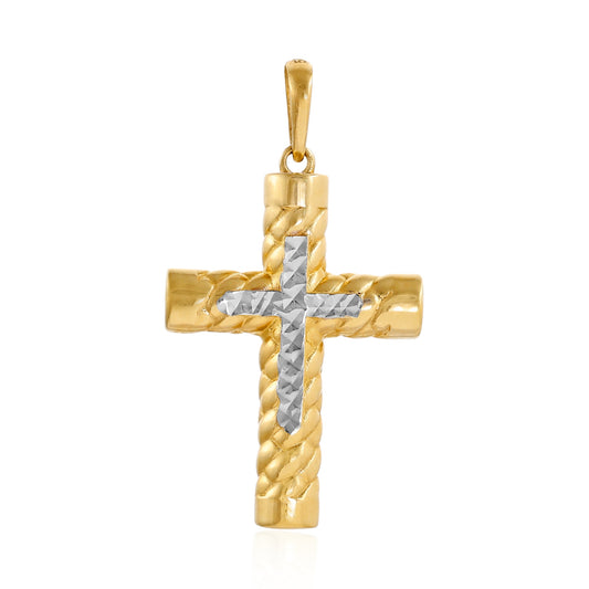 New 14ct multicolour gold cross 02021556