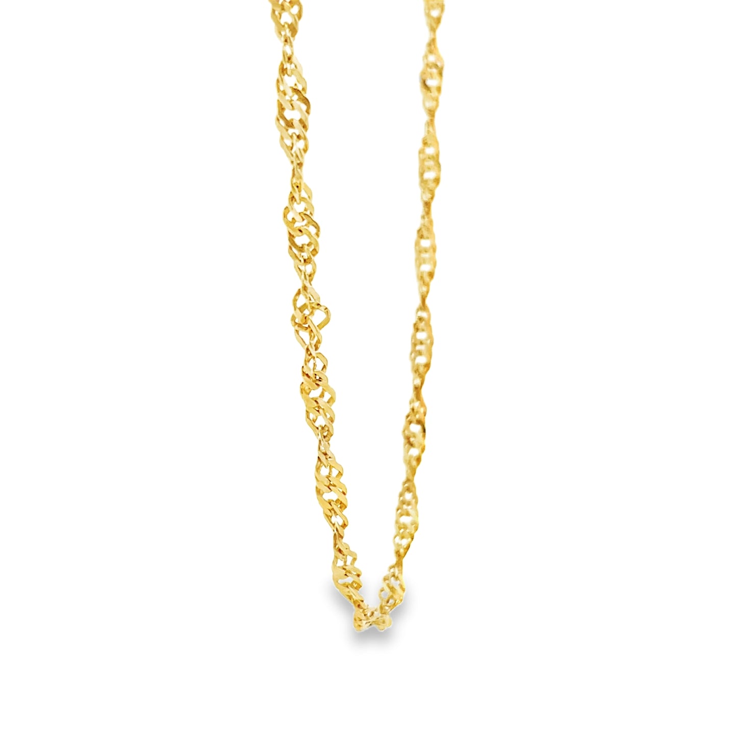 New 22ct yellow gold twisted chain 02022828