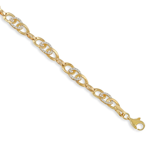 9ct yellow gold bracelet with stones 00006827