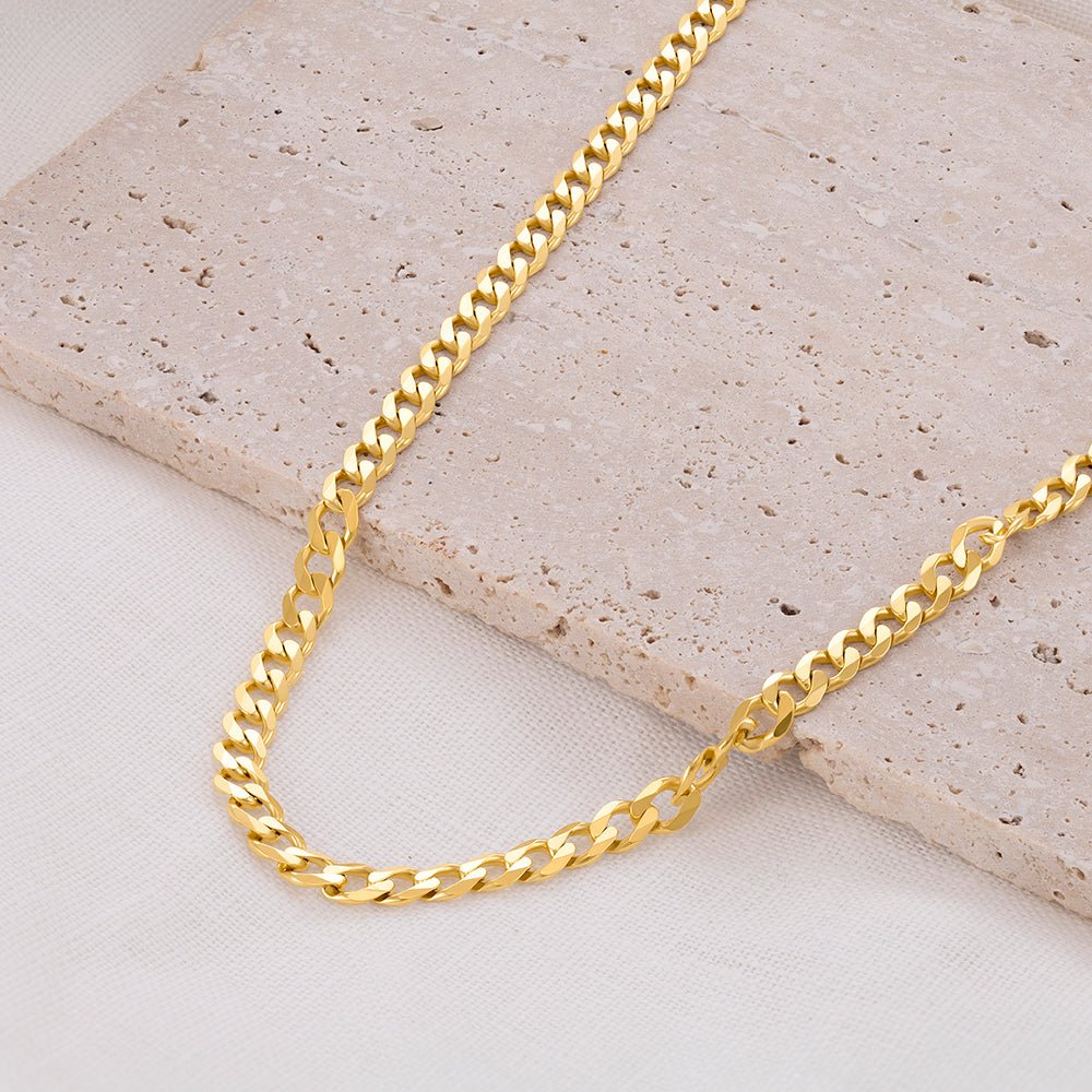 9ct Solid Yellow Gold Curb Chain 5mm CNM05204