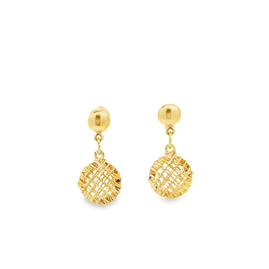 New 22ct yellow gold drop earrings 02020257