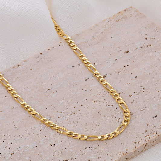 9ct Solid Yellow Gold Figaro Chain 4mm CNM00781