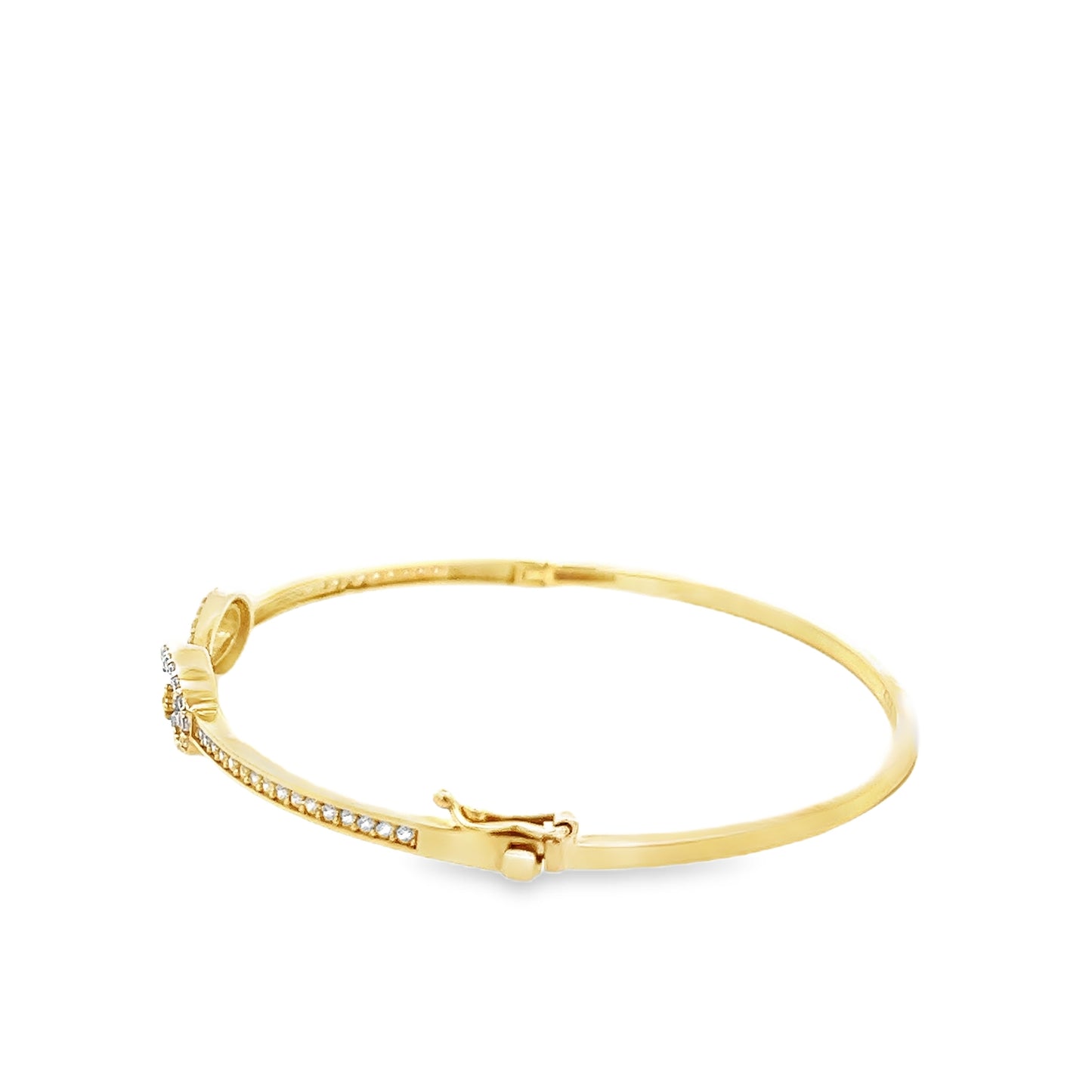 14ct yellow gold infinity bangle 02021158