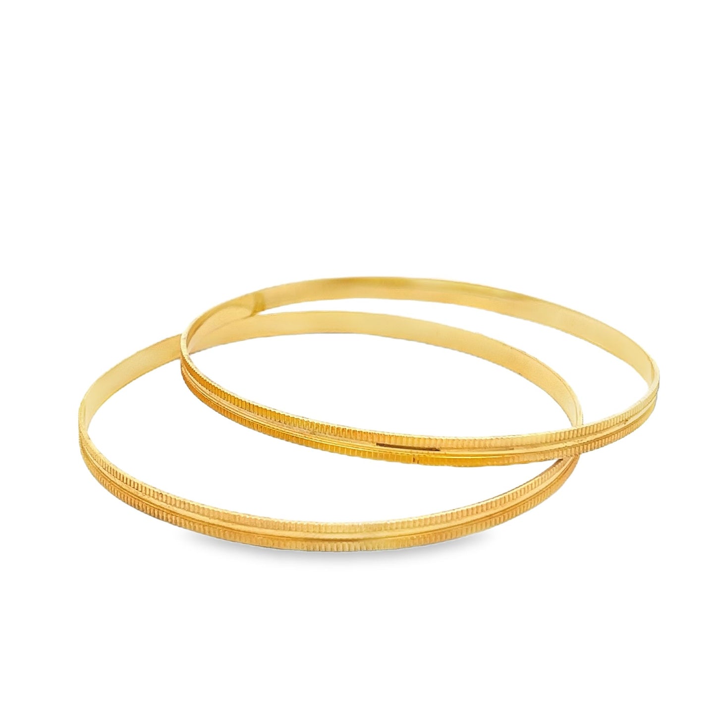 22ct yellow gold pre-owned bangle set 02031687