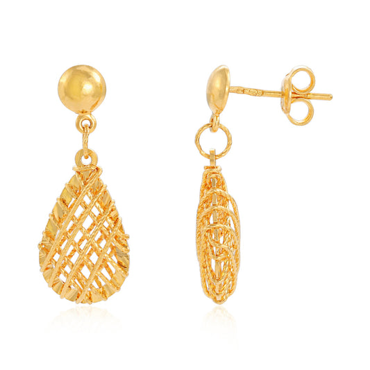 New 22ct yellow gold drop earrings 02020617