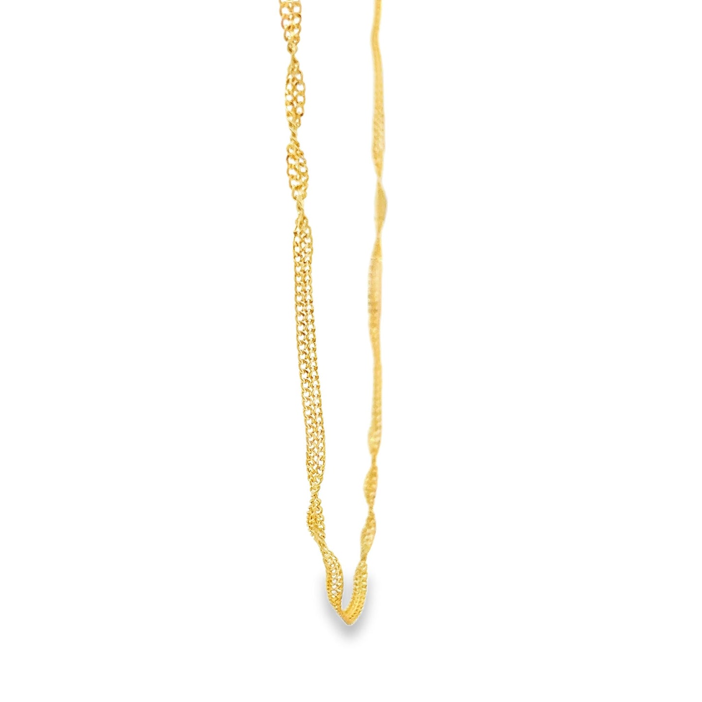 New 22ct yellow gold twisted chain 02022854