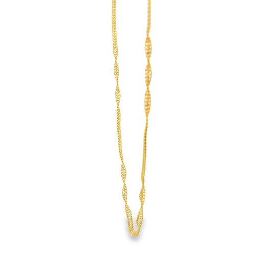 New 22ct yellow gold twisted chain 02022852