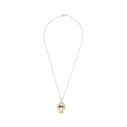 18ct yellow gold chain with cross 02007178