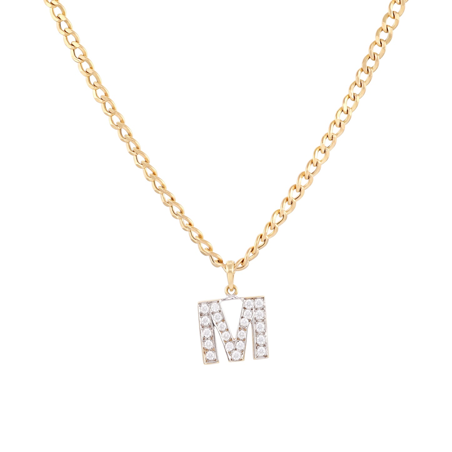 14ct yellow gold chain with Initial 02025549