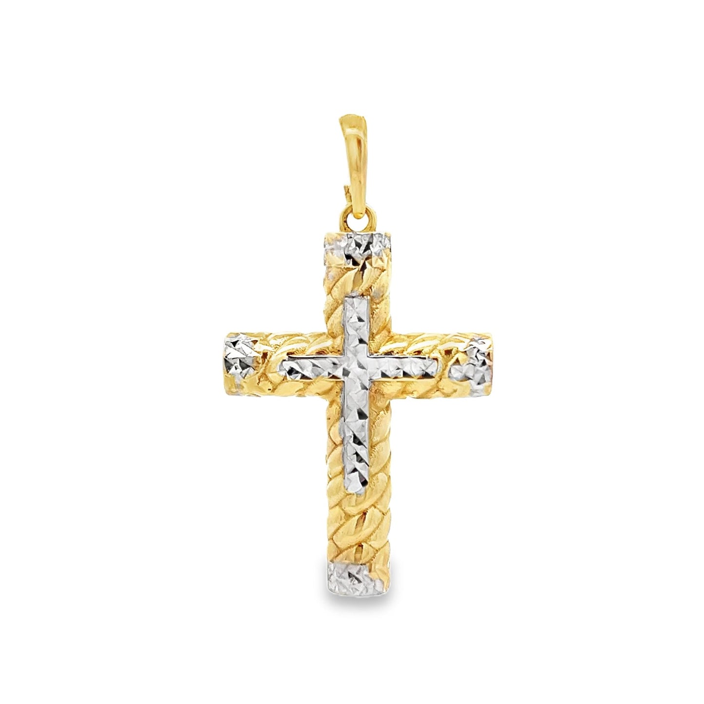 New 14ct multicolour gold cross 02021544