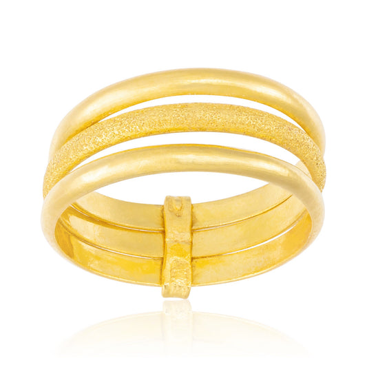 22ct yellow gold stalking ring 09000337