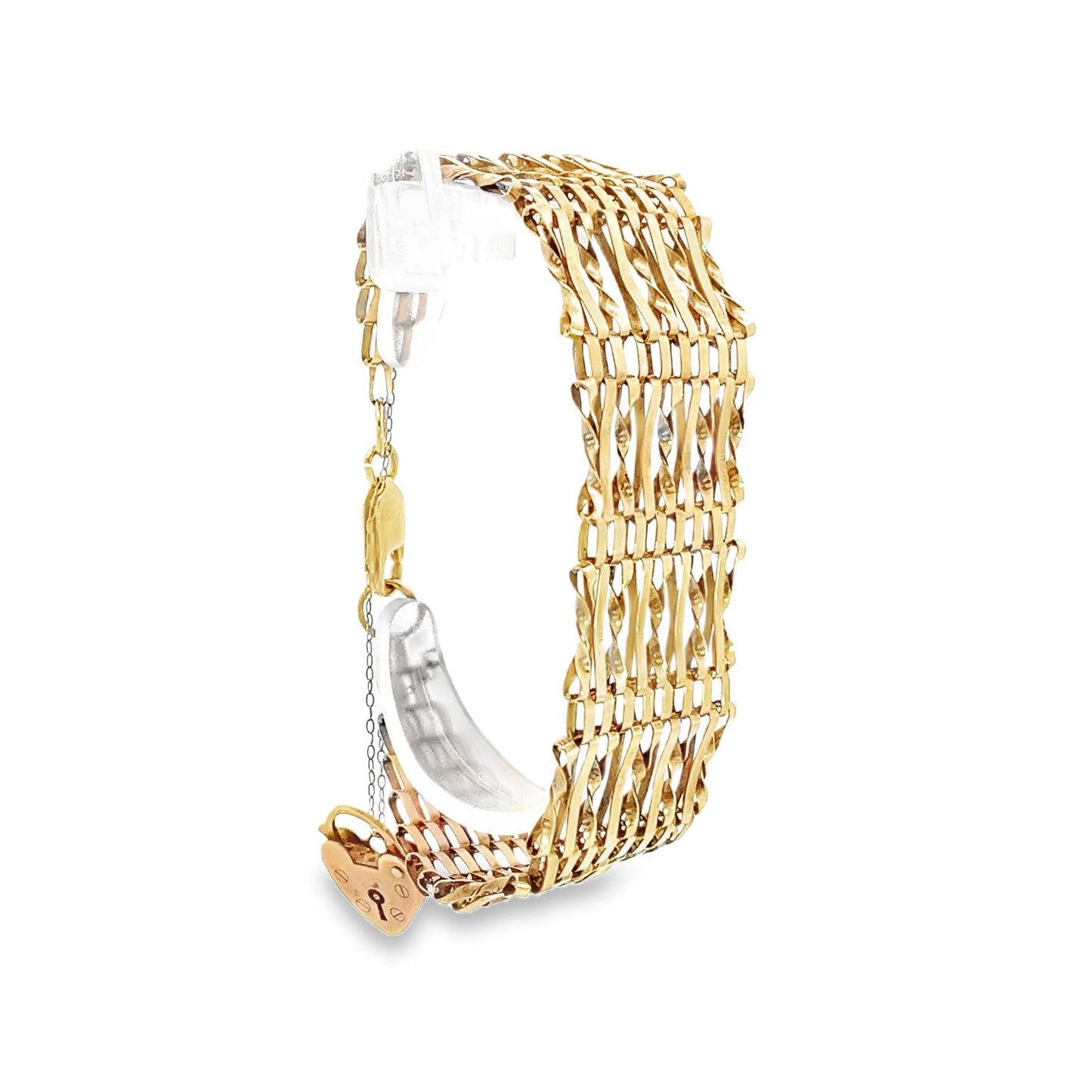 9ct yellow gold gate bracelet 09000080