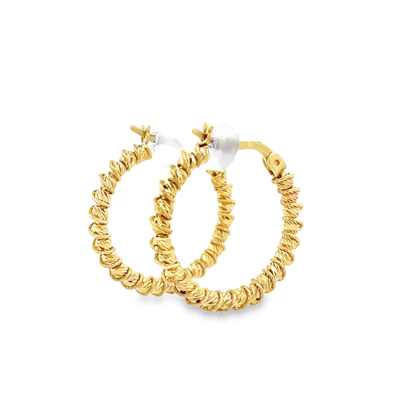 New 14ct yellow gold hoop earrings 02021389