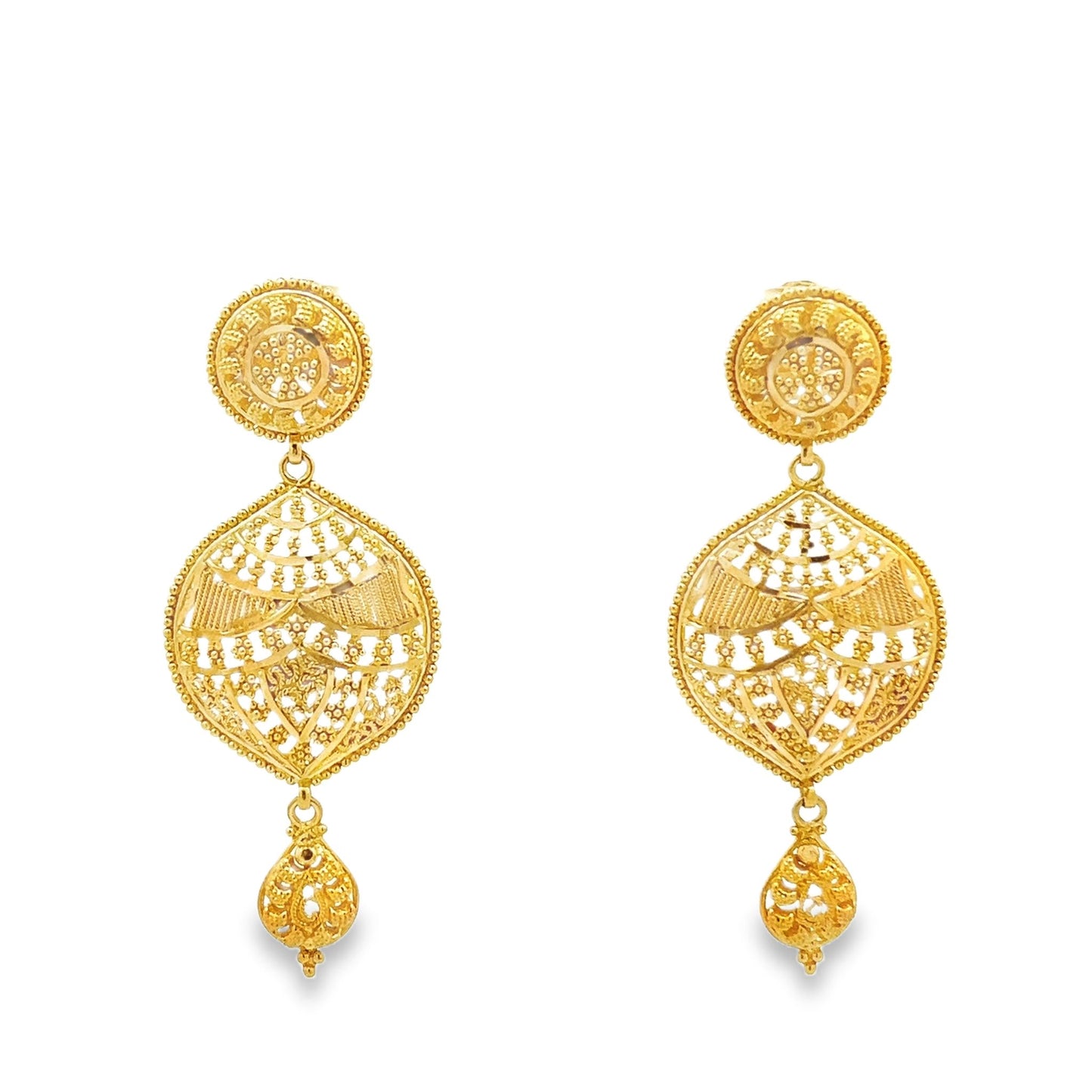 New 22ct yellow gold earrings 02017703