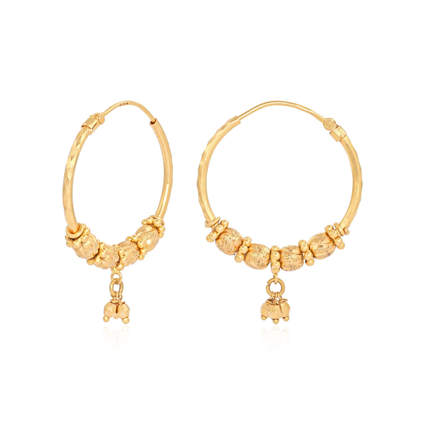 22ct yellow gold hoop earrings 09000783