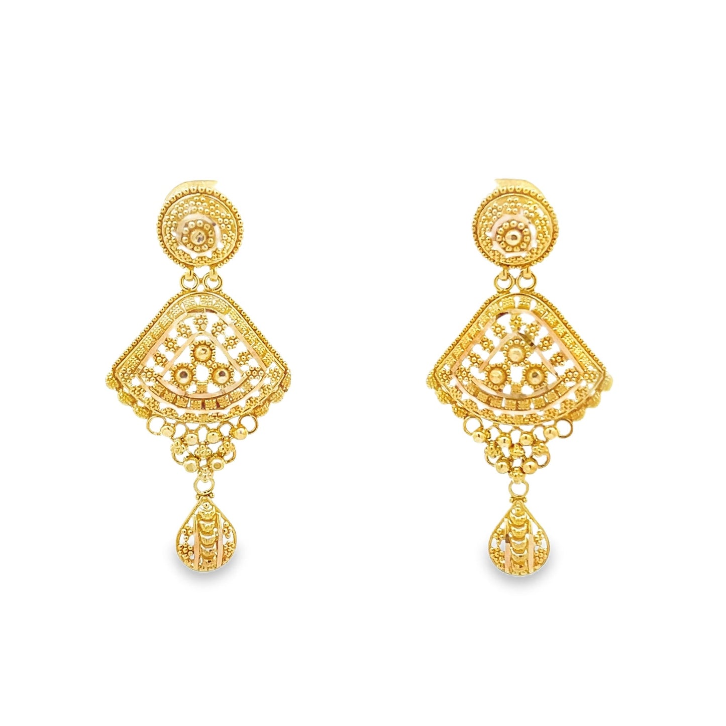 New 22ct yellow gold earrings 02017695