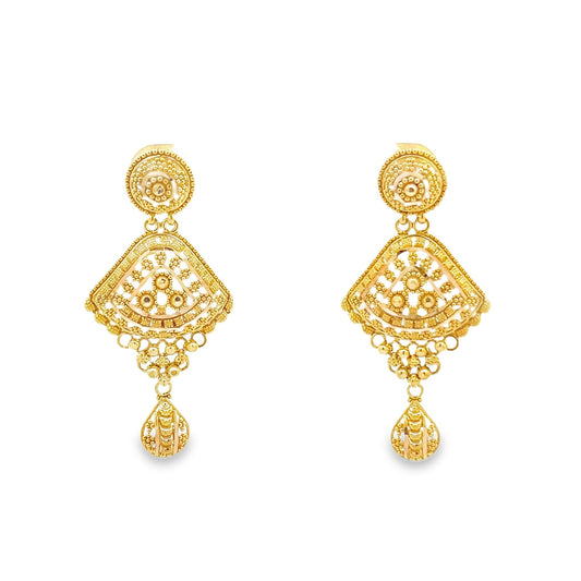 New 22ct yellow gold earrings 02017695