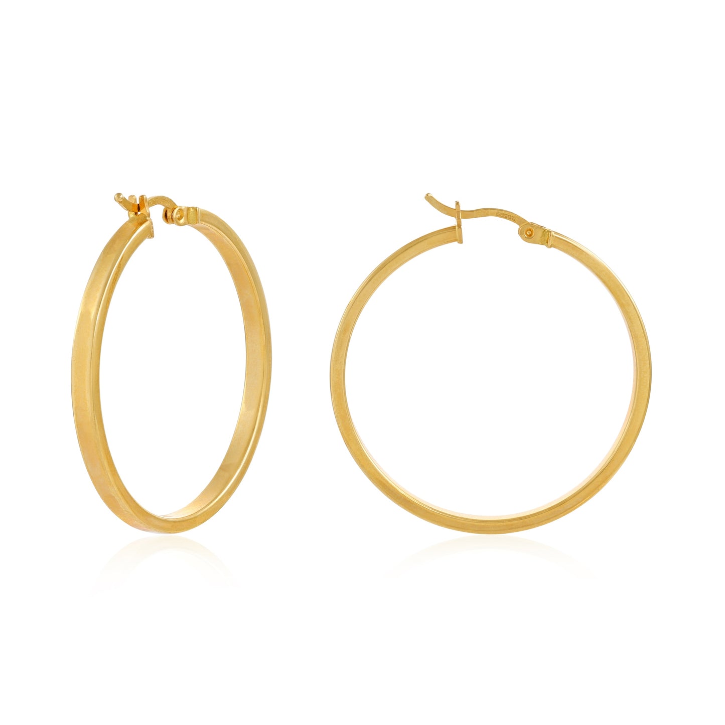 New 14ct yellow gold hoop earrings 02021391