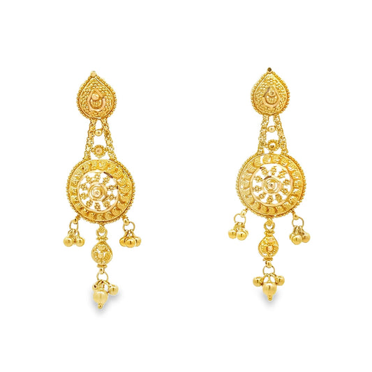 New 22ct yellow gold earrings 02017667