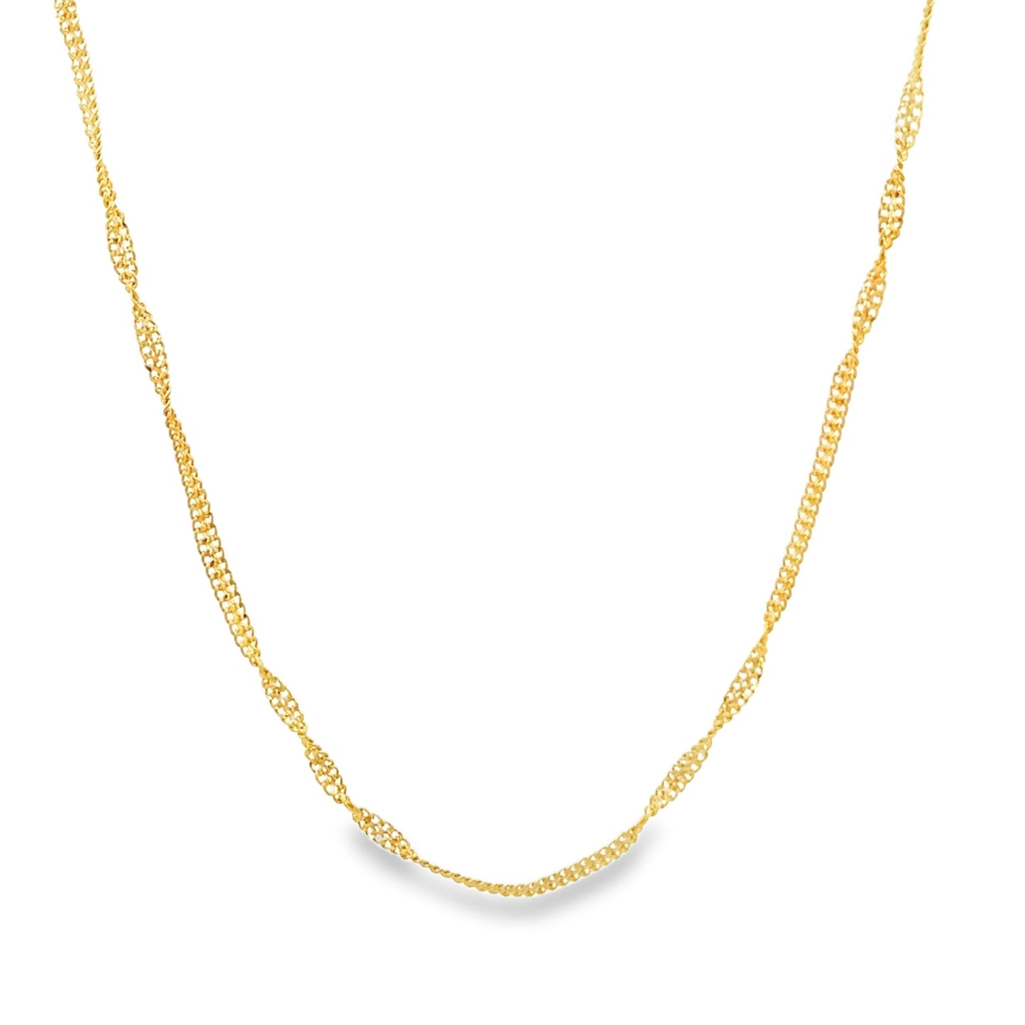 New 22ct yellow gold twisted chain 02022854