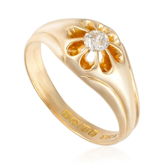 18ct yellow gold ring with stone 00006760