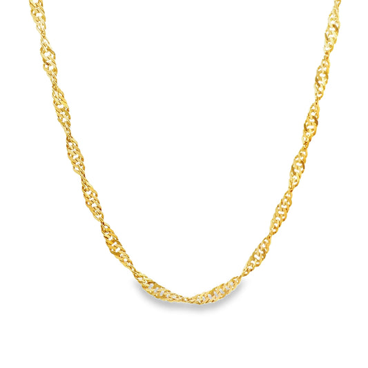 New 22ct yellow gold twisted chain 02022843