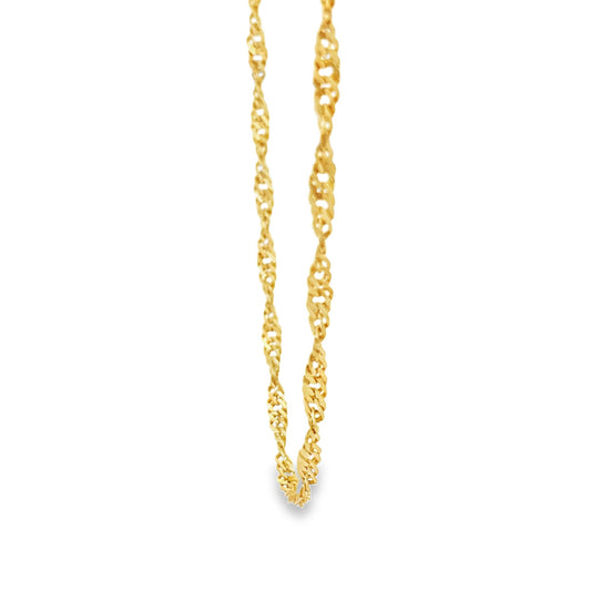 New 22ct yellow gold twisted chain 02022829