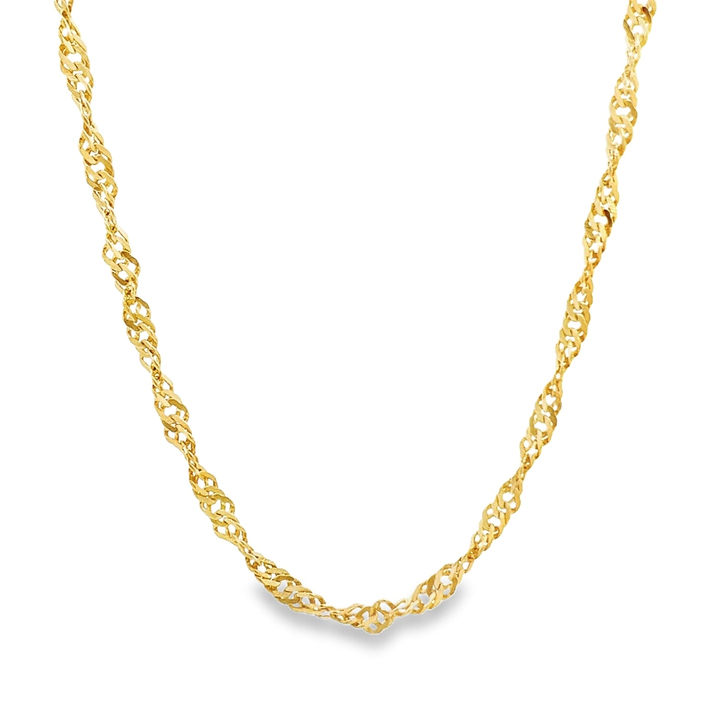 New 22ct yellow gold twisted chain 02022828