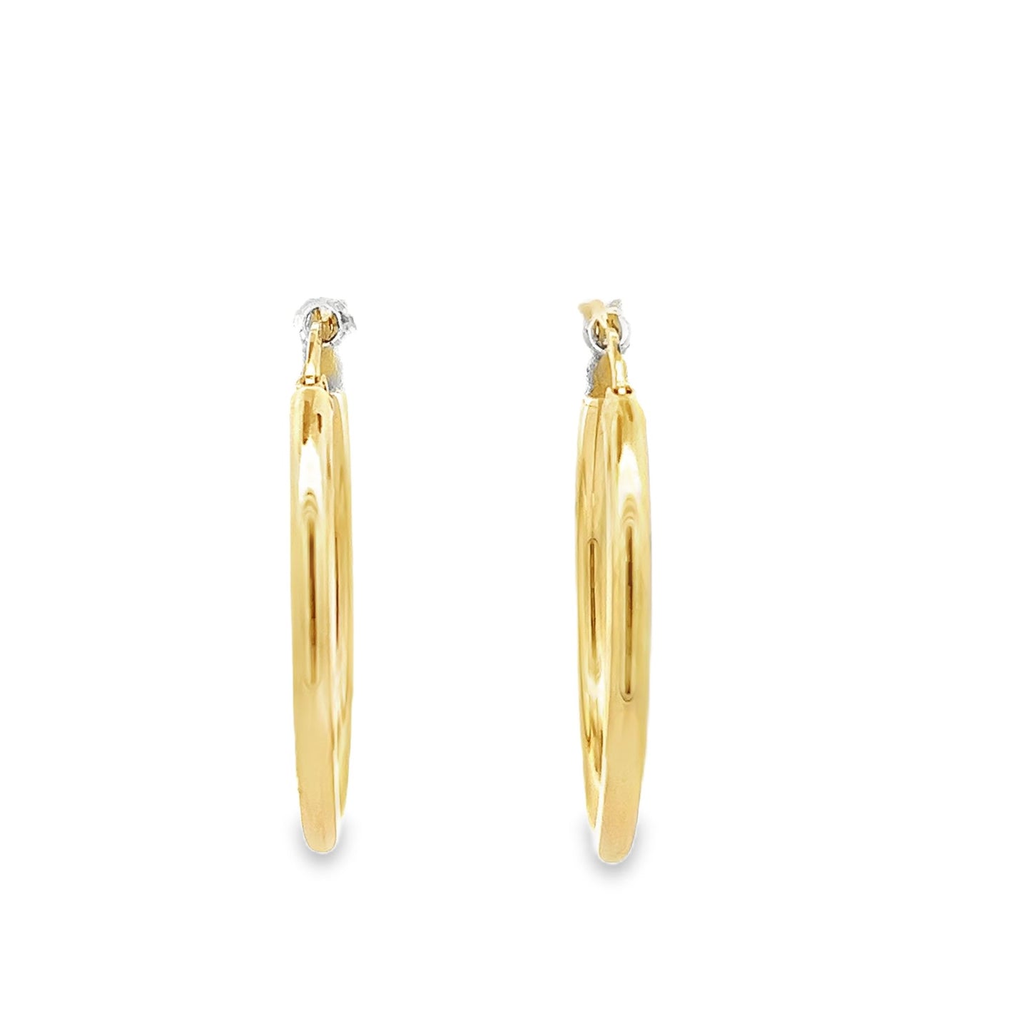 New 14ct yellow gold hoop earrings 02021267