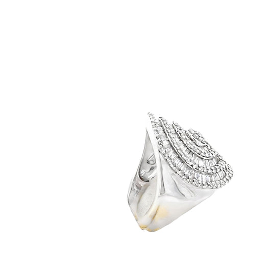 9ct white gold ring 09000834