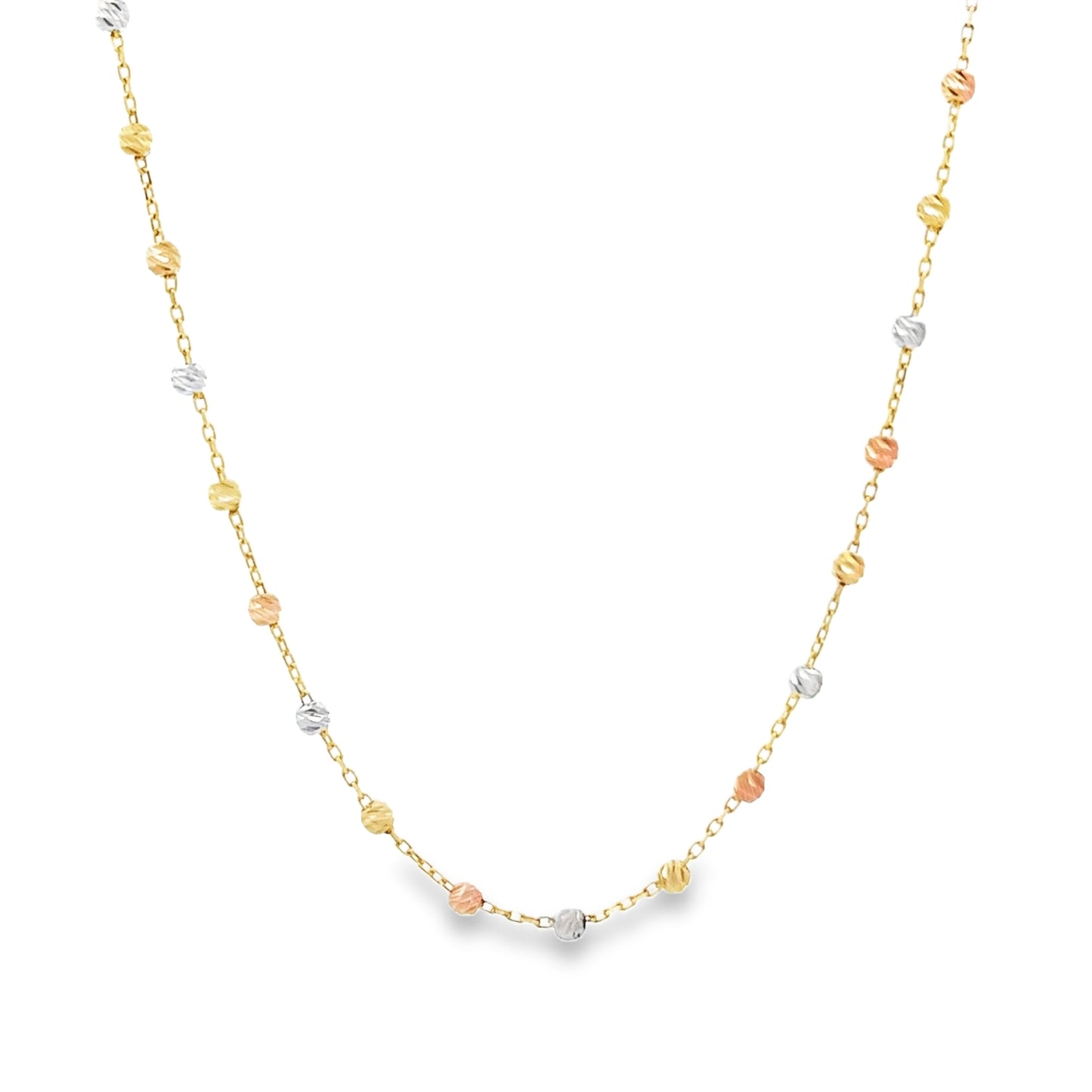 New 14ct yellow gold ball design chain 02021790