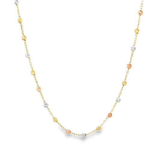 New 14ct yellow gold ball design chain 02021790