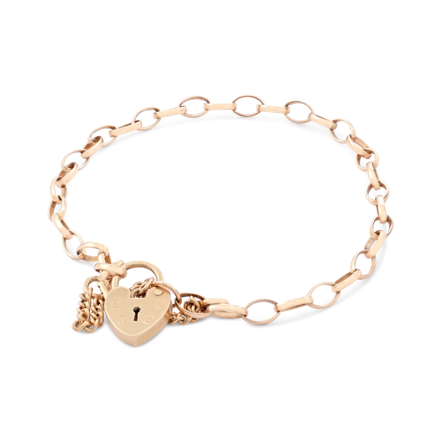 9ct yellow gold 'Heart Charm' pre-owned bracelet 02026830