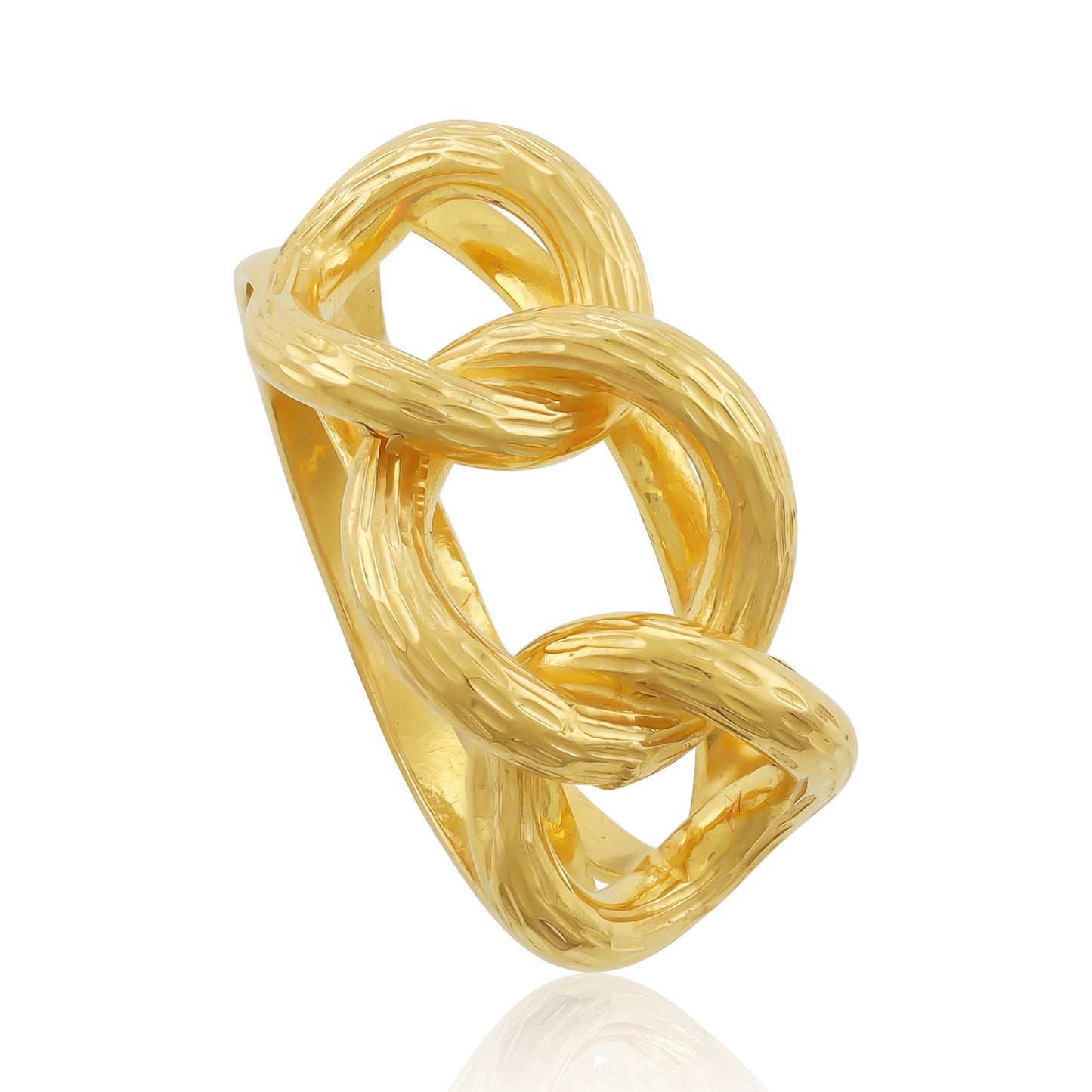 22ct yellow gold ring with knot design 02028454