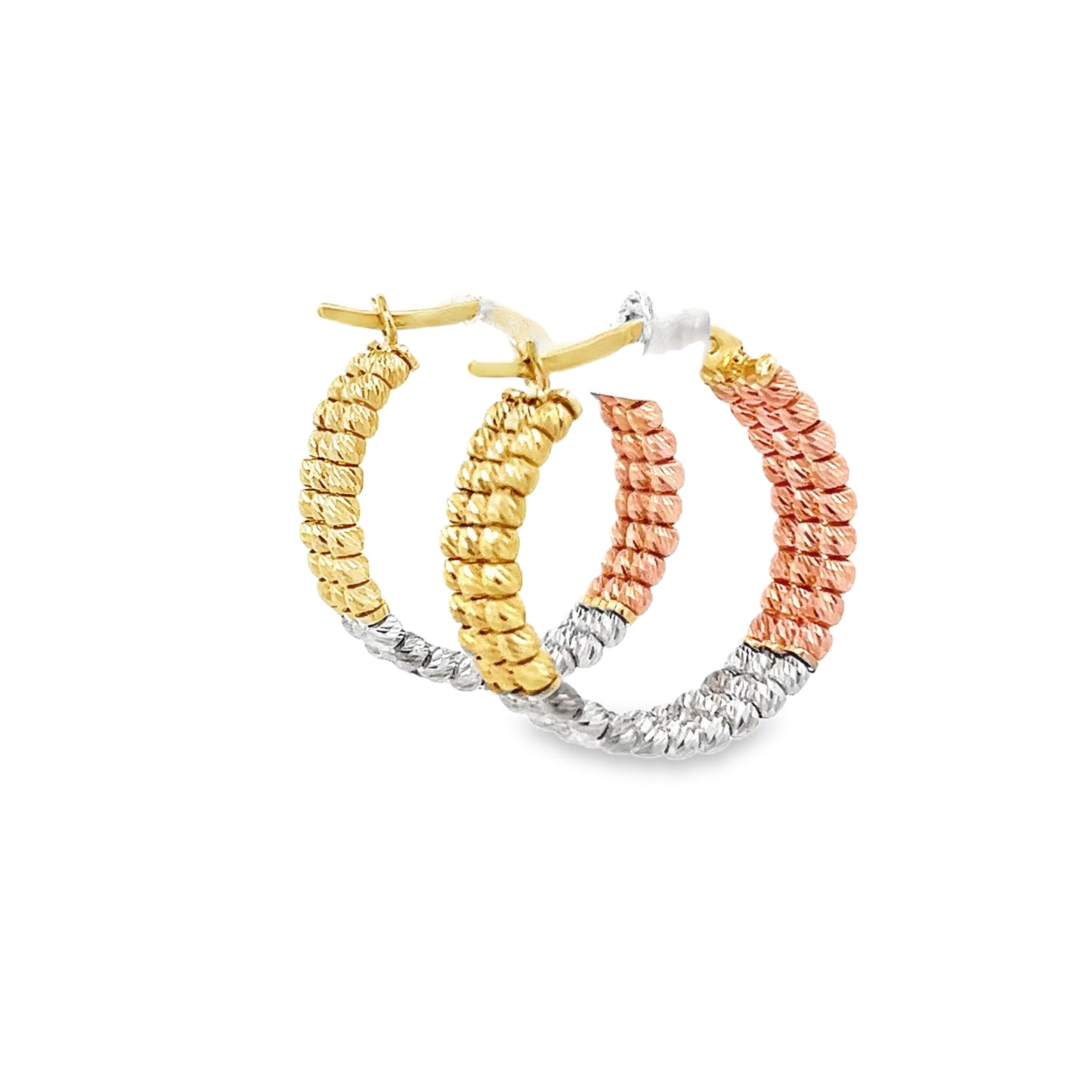 New 14ct multicolour gold drop earrings 02021318