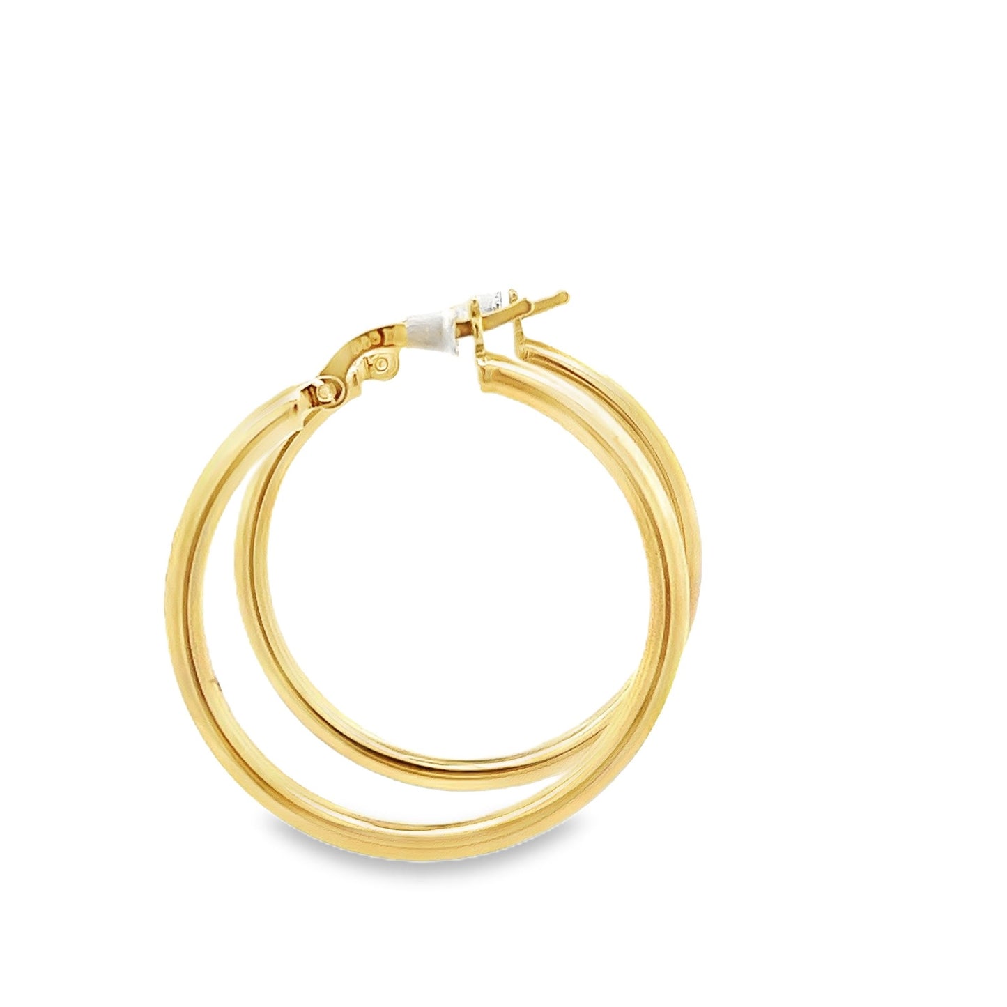 New 14ct yellow gold hoop earrings 02021267