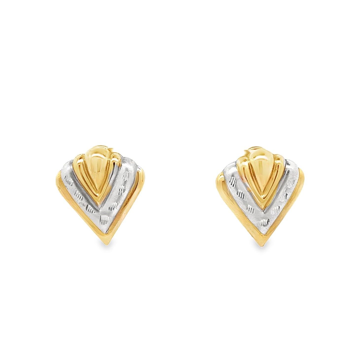 18ct yellow-white gold preloved earrings 08001853