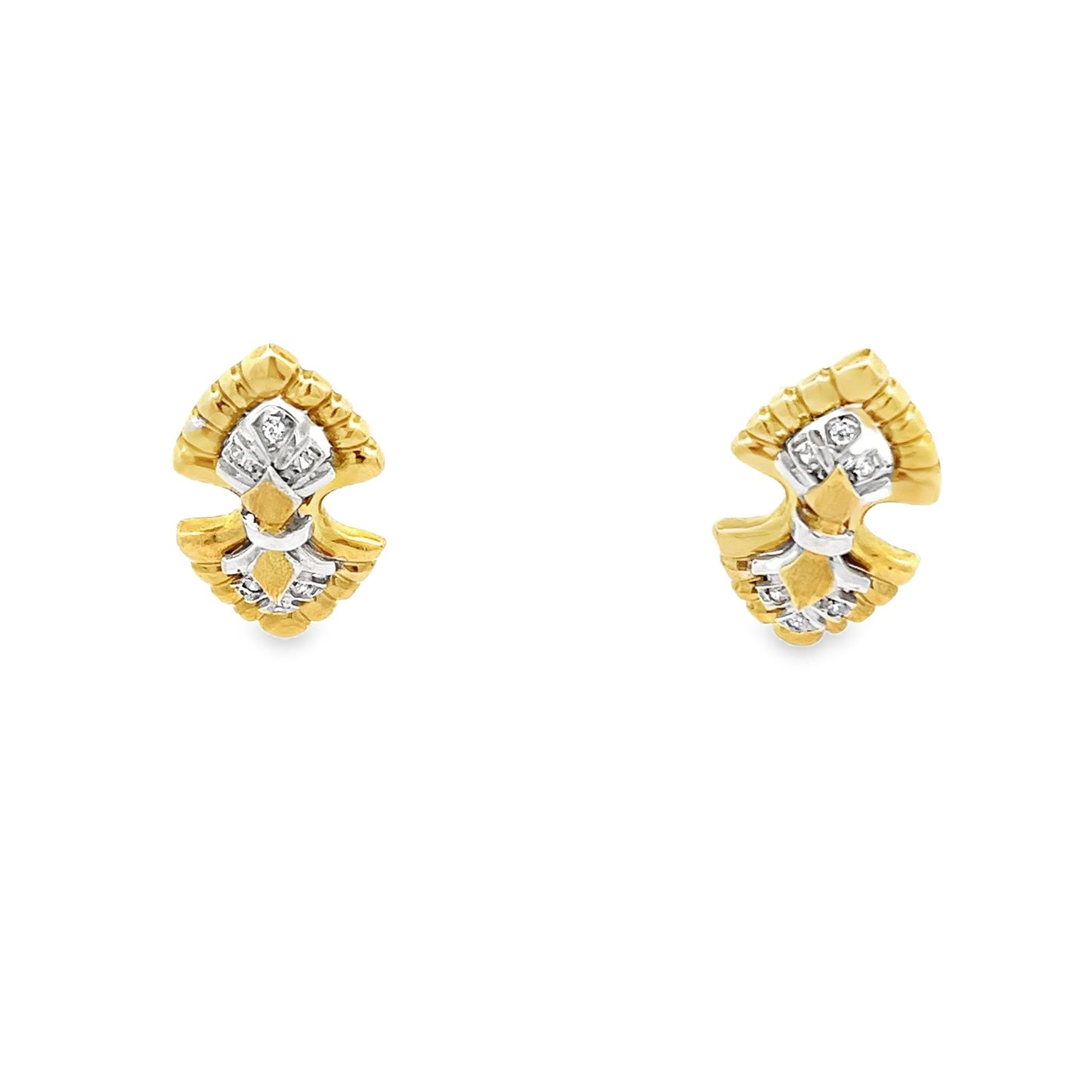 18ct yellow-white gold preloved earrings 08001864