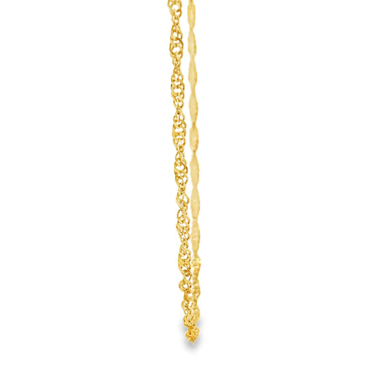 New 22ct yellow gold twisted chain 02022842