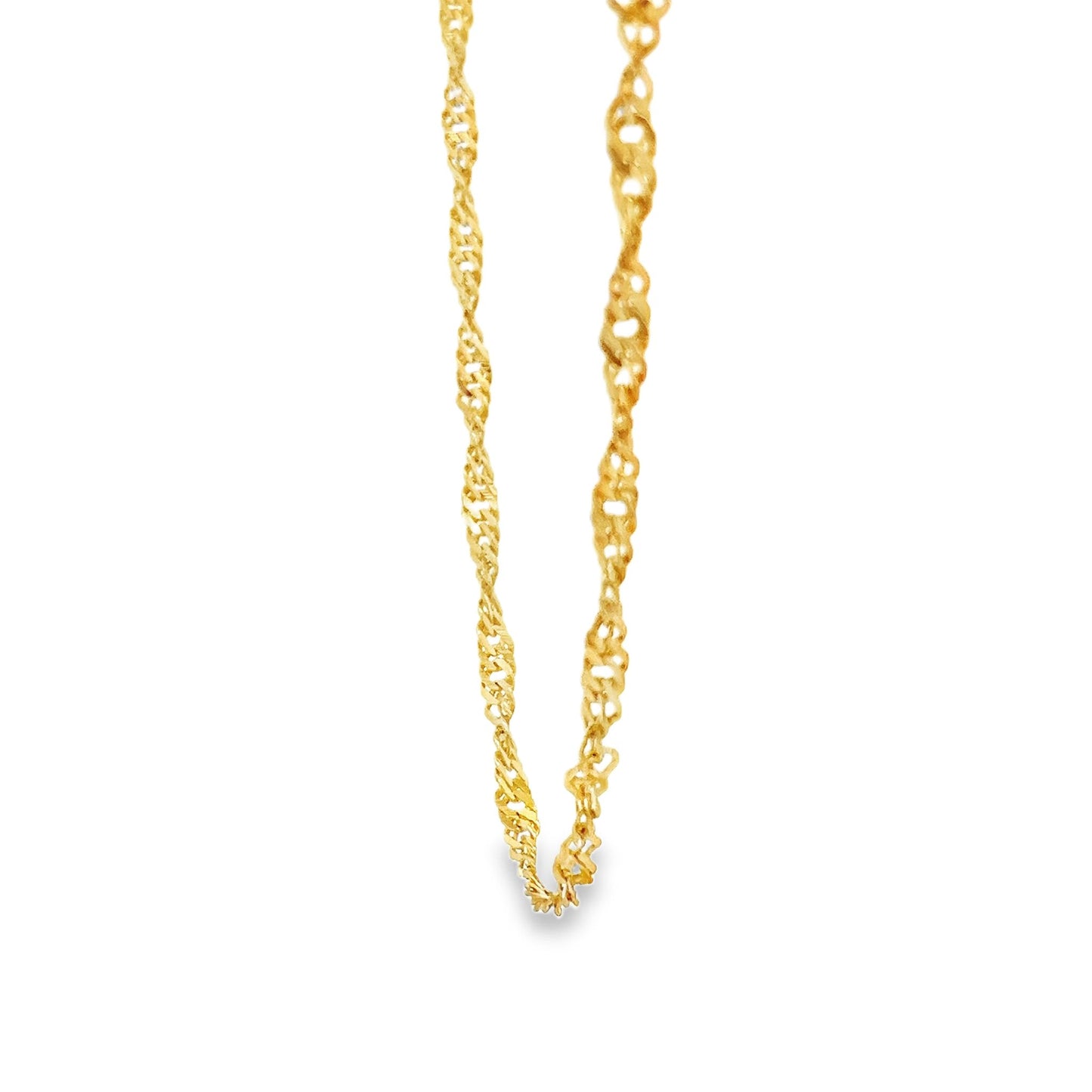 New 22ct yellow gold twisted chain 02022845