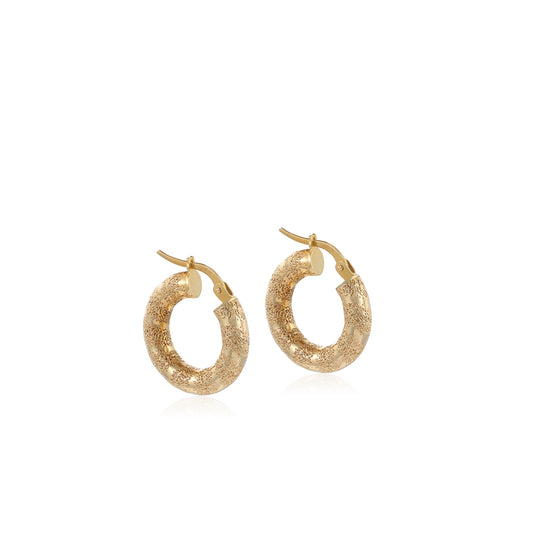 14ct yellow gold hoop earrings 09000422