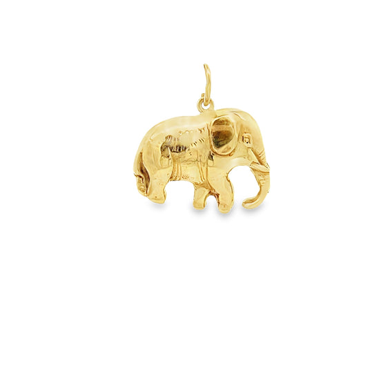 14ct yellow gold Elephant pendant 00006361