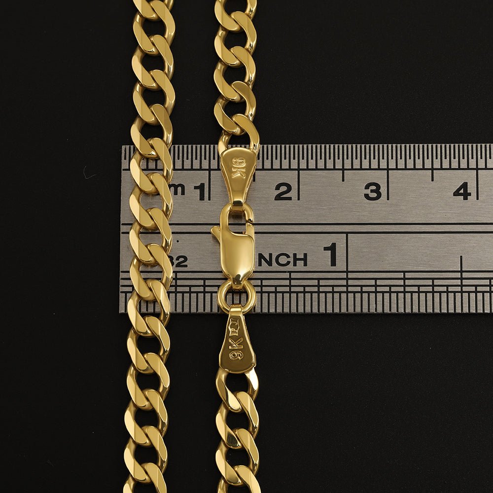 9ct Solid Yellow Gold Curb Chain 5mm CNM05204