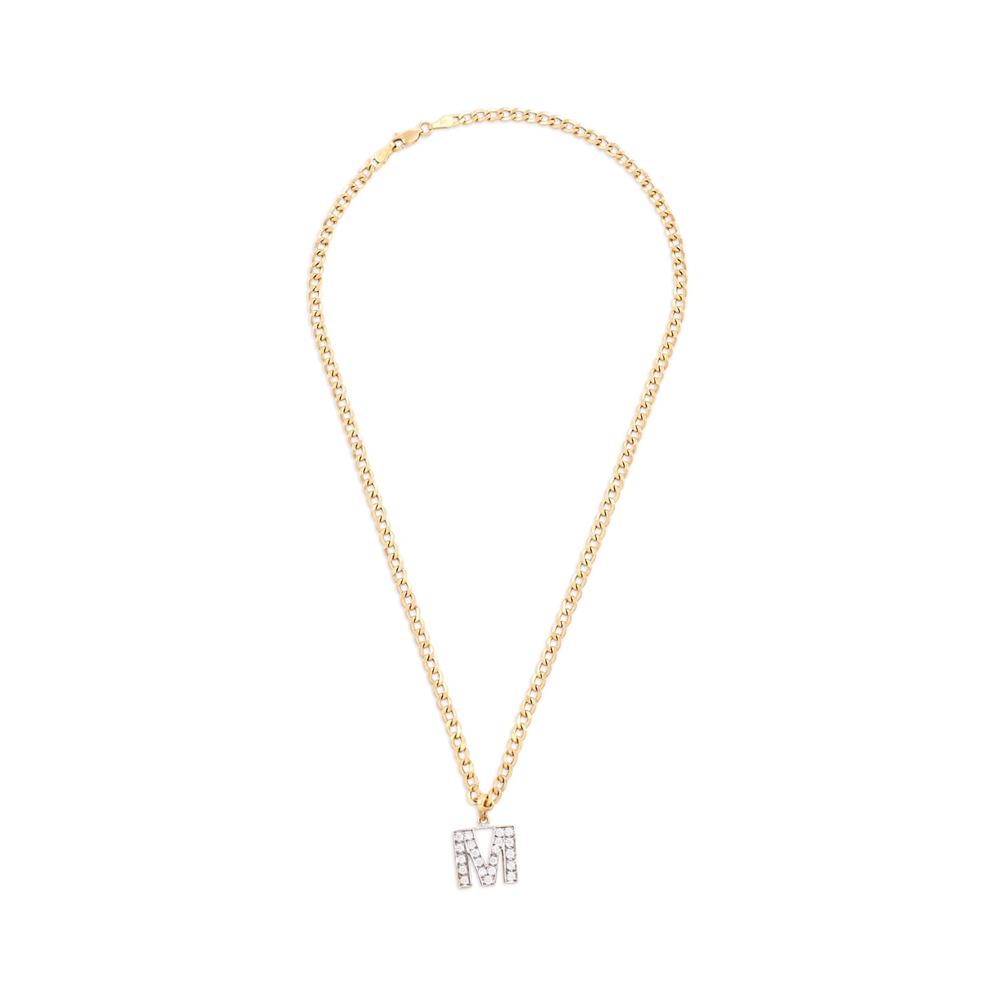 14ct yellow gold chain with Initial 02025549