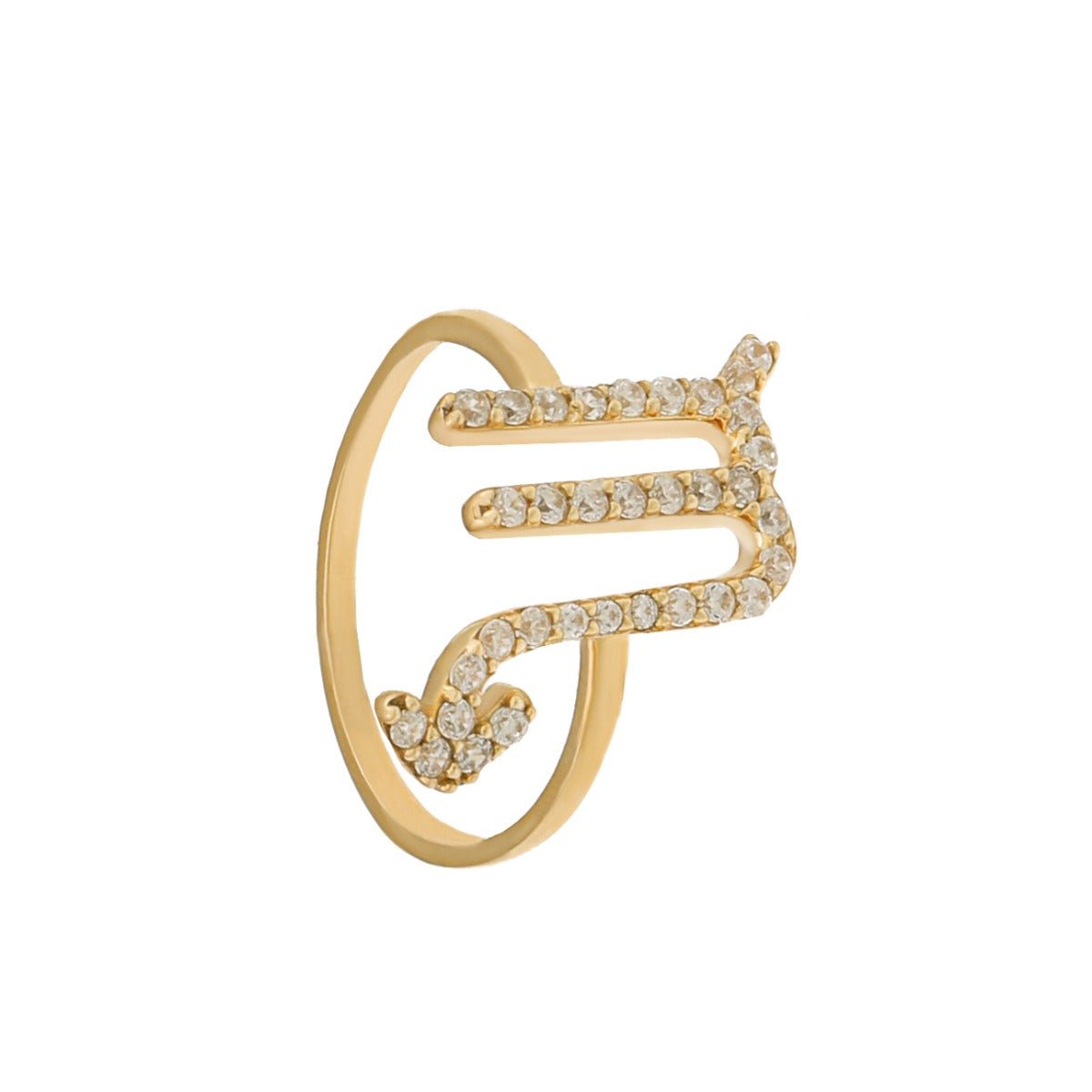 9ct Solid Yellow Gold Scorpio Zodiac Cubic Zirconia Ring HPR0063