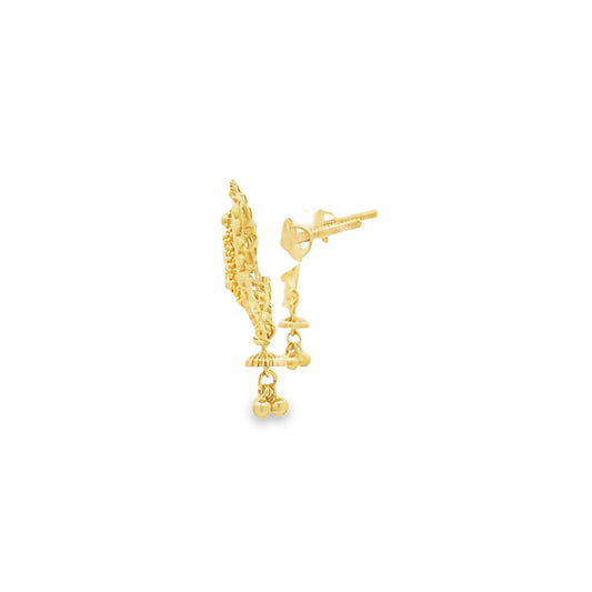 New 22ct yellow gold drop earrings 02017878