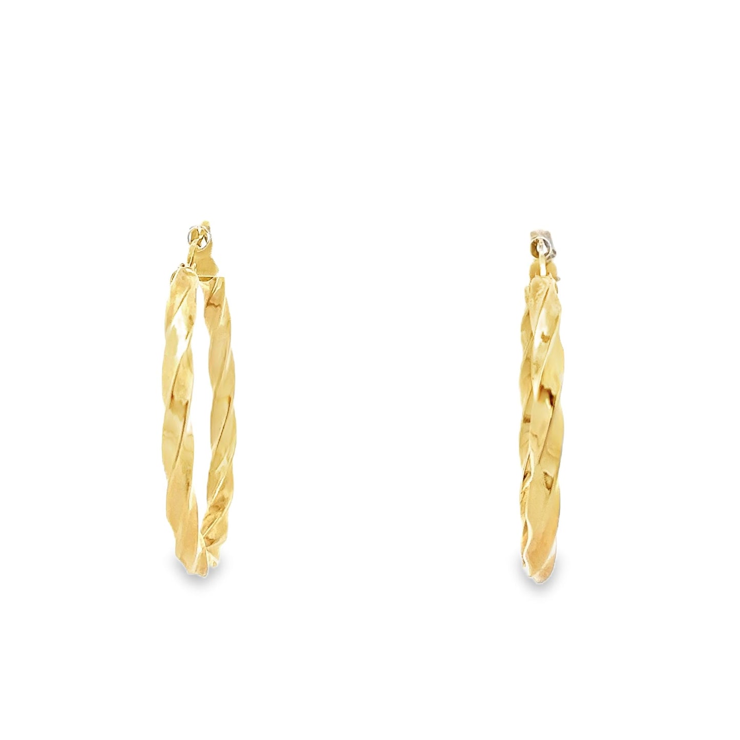 New 14ct yellow gold hoop earrings 02021241