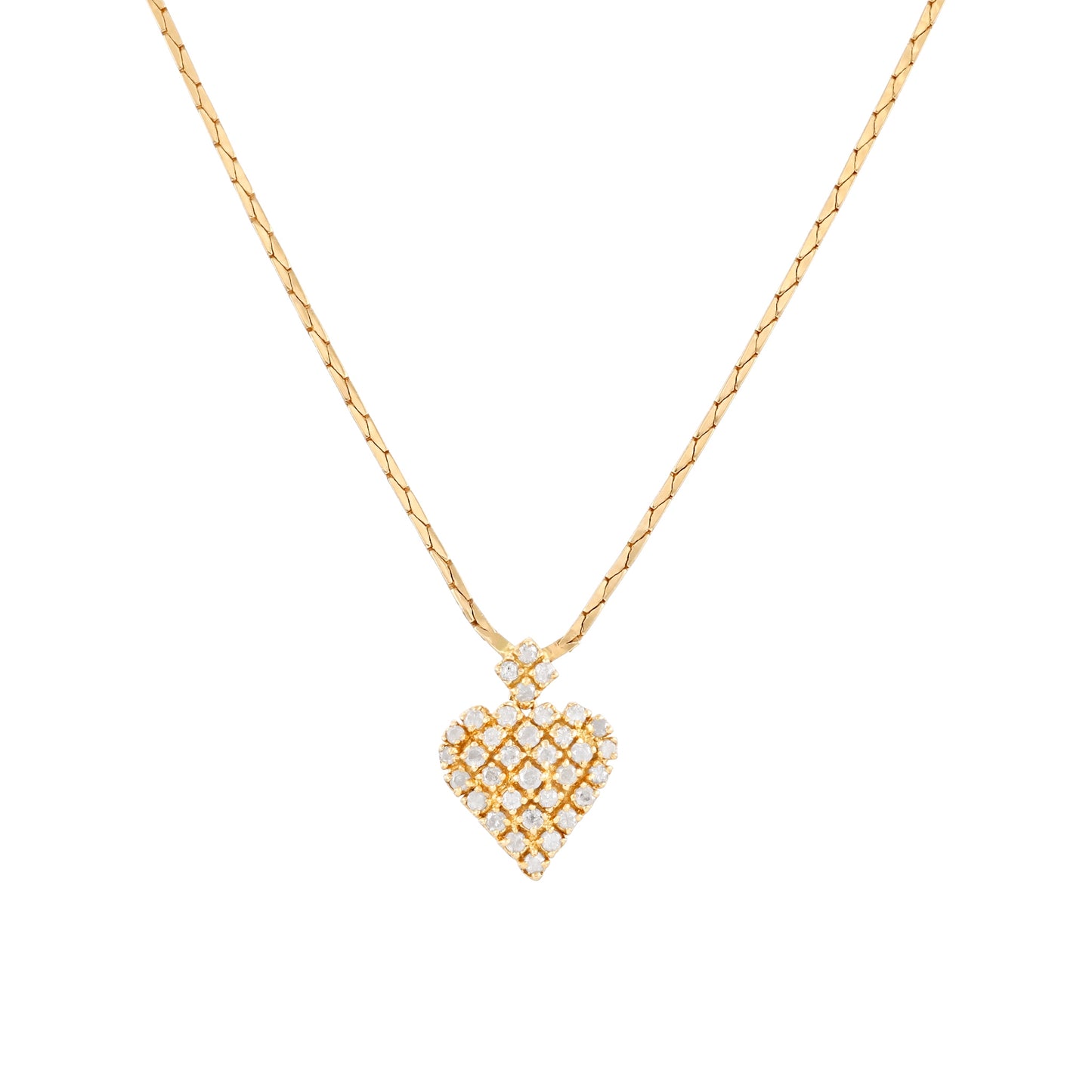 18ct yellow gold pre-owned necklace with heart 03002397