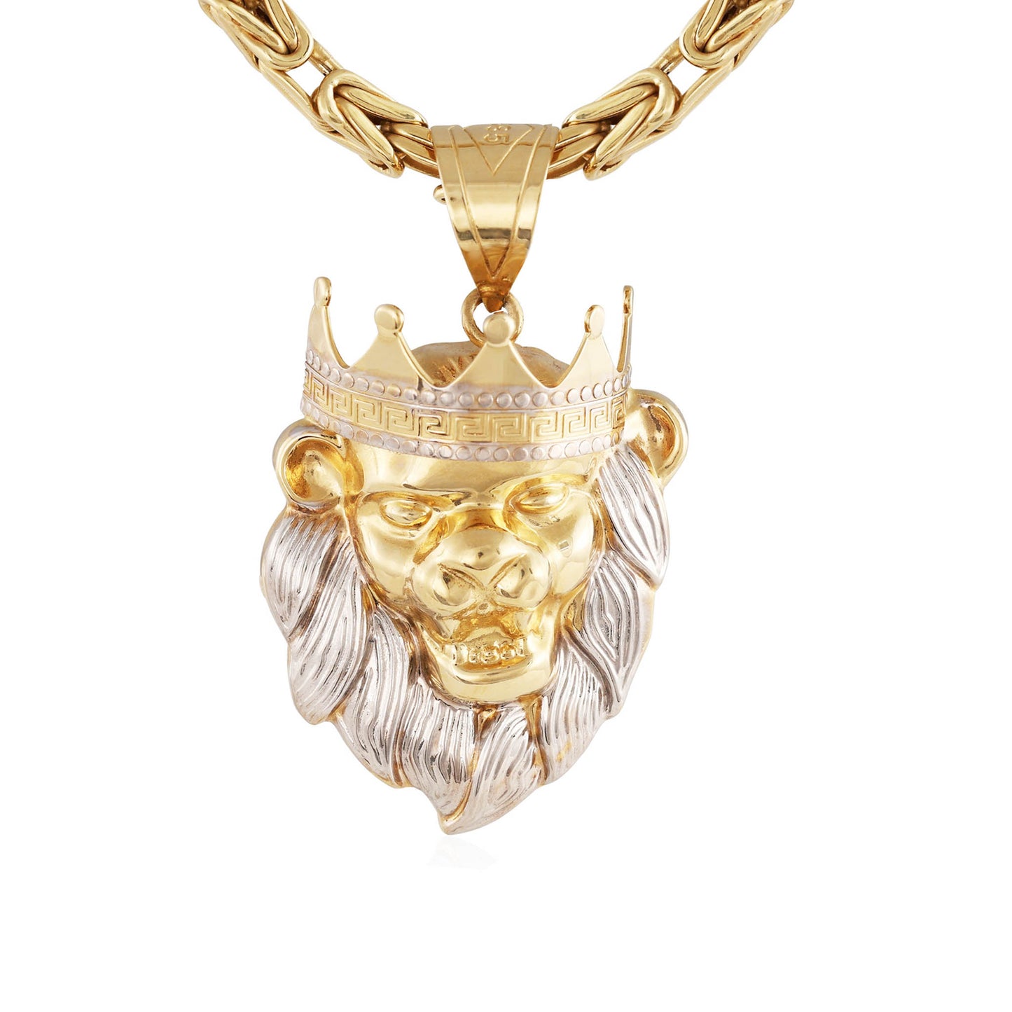 14ct yellow gold chain with a hollow tiger pendant 02028232