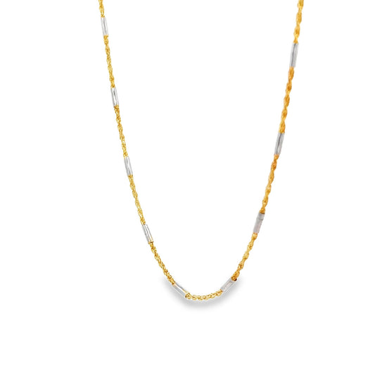 New 22ct multicolour gold chain 02022676